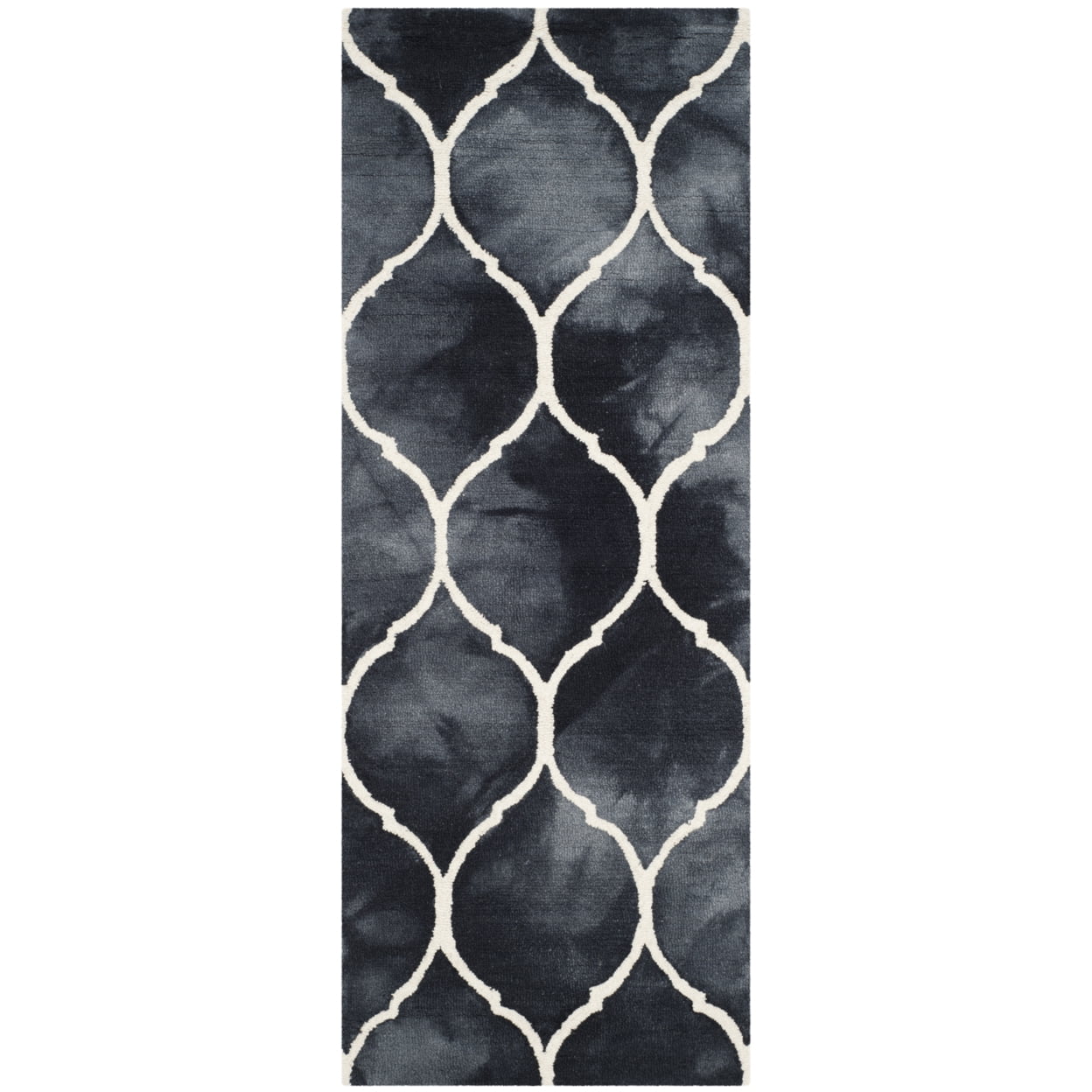 SAFAVIEH Dip Dye Christabella Overdyed Geometric Runner Rug, Graphite