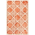 thumbnail image 1 of Safavieh Dip Dye Kuzman Geometric Wool Area Rug, Ivory/Orange, 7' x 7' Round, 1 of 5