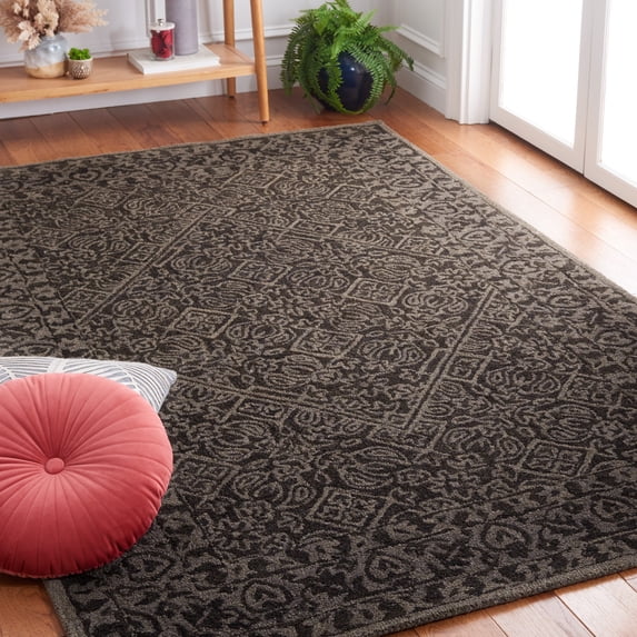 Safavieh Dip Dye Felicia Floral Area Rug, Dark Gray, 3' x 3' Square