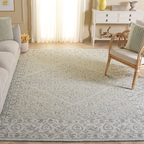 Safavieh Dip Dye Felicia Floral Area Rug, Gray/Ivory, 7' x 7' Square