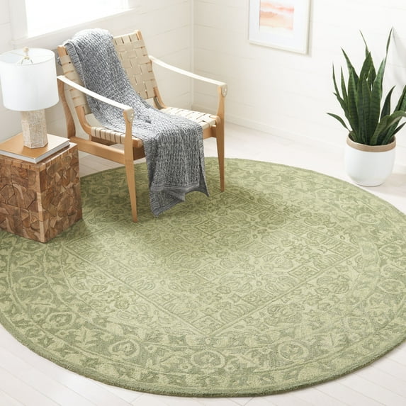 Safavieh Dip Dye Felicia Floral Area Rug, Green, 9' x 9' Round