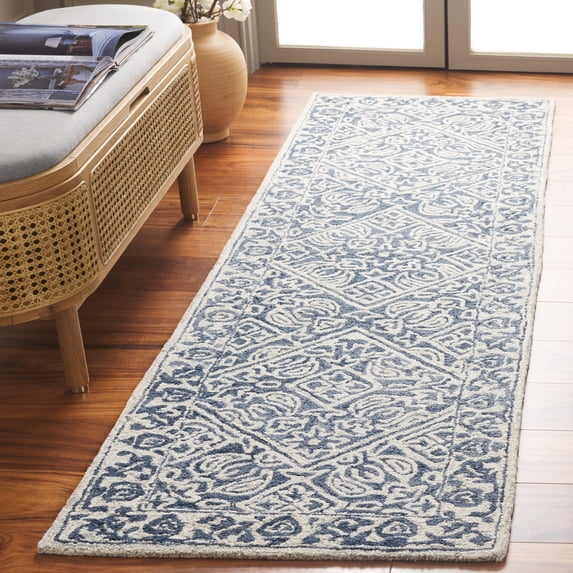 Safavieh Dip Dye Felicia Floral Runner Rug, Blue/Ivory, 2'3" x 8'