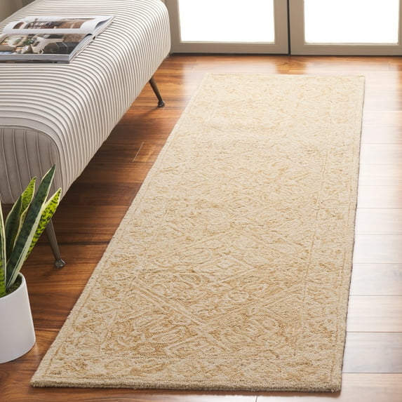 Safavieh Dip Dye Felicia Floral Runner Rug, Gold/Ivory, 2'3" x 8'