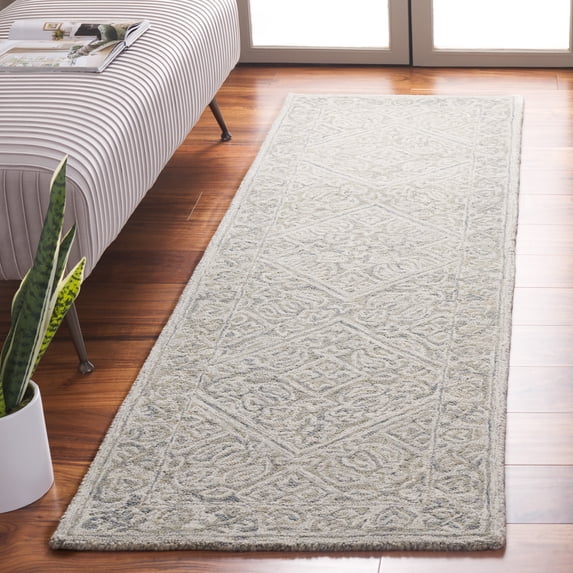 Safavieh Dip Dye Felicia Floral Runner Rug, Gray/Ivory, 2'3" x 8'