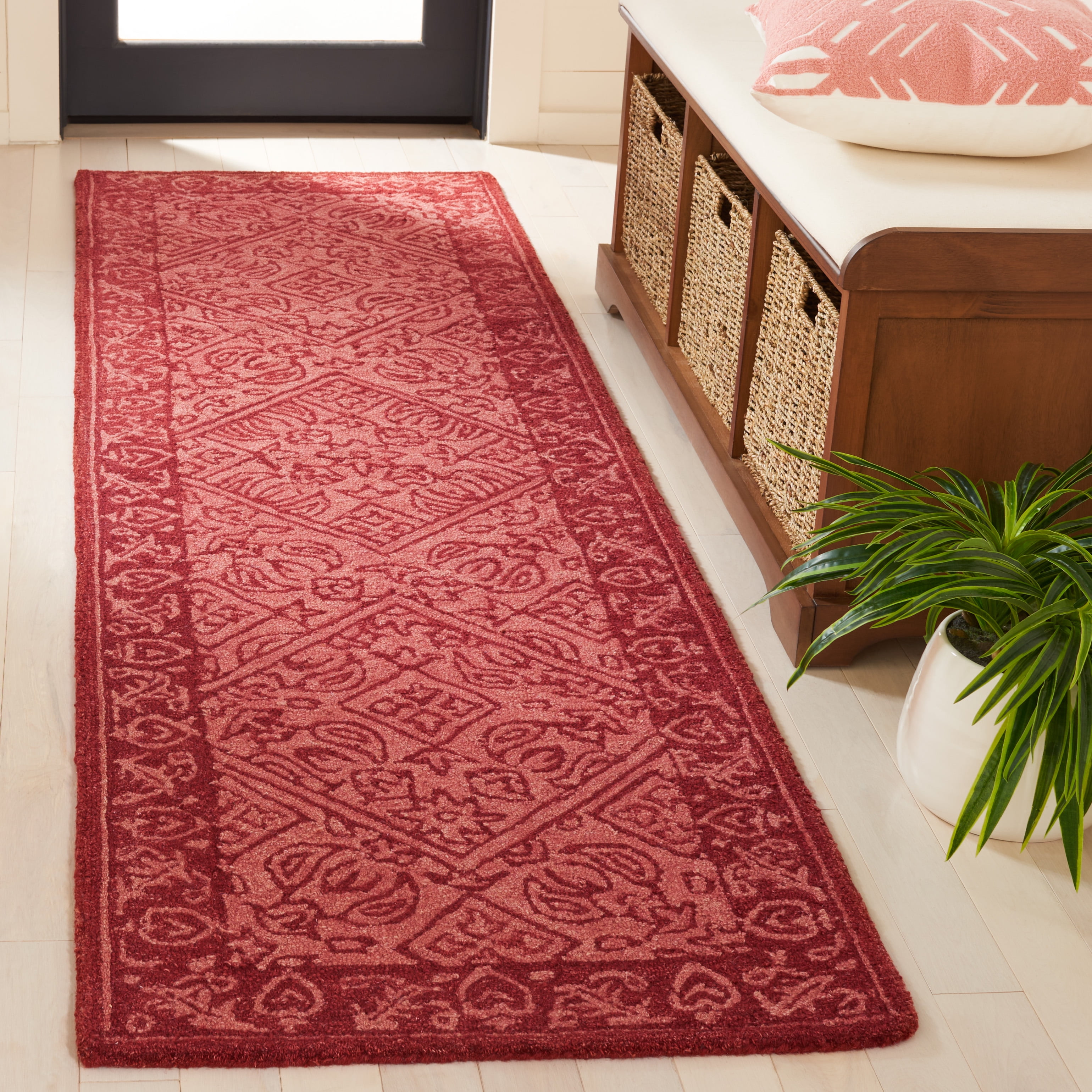 Safavieh Dip Dye Felicia Floral Runner Rug, Red, 2'3" x 7'