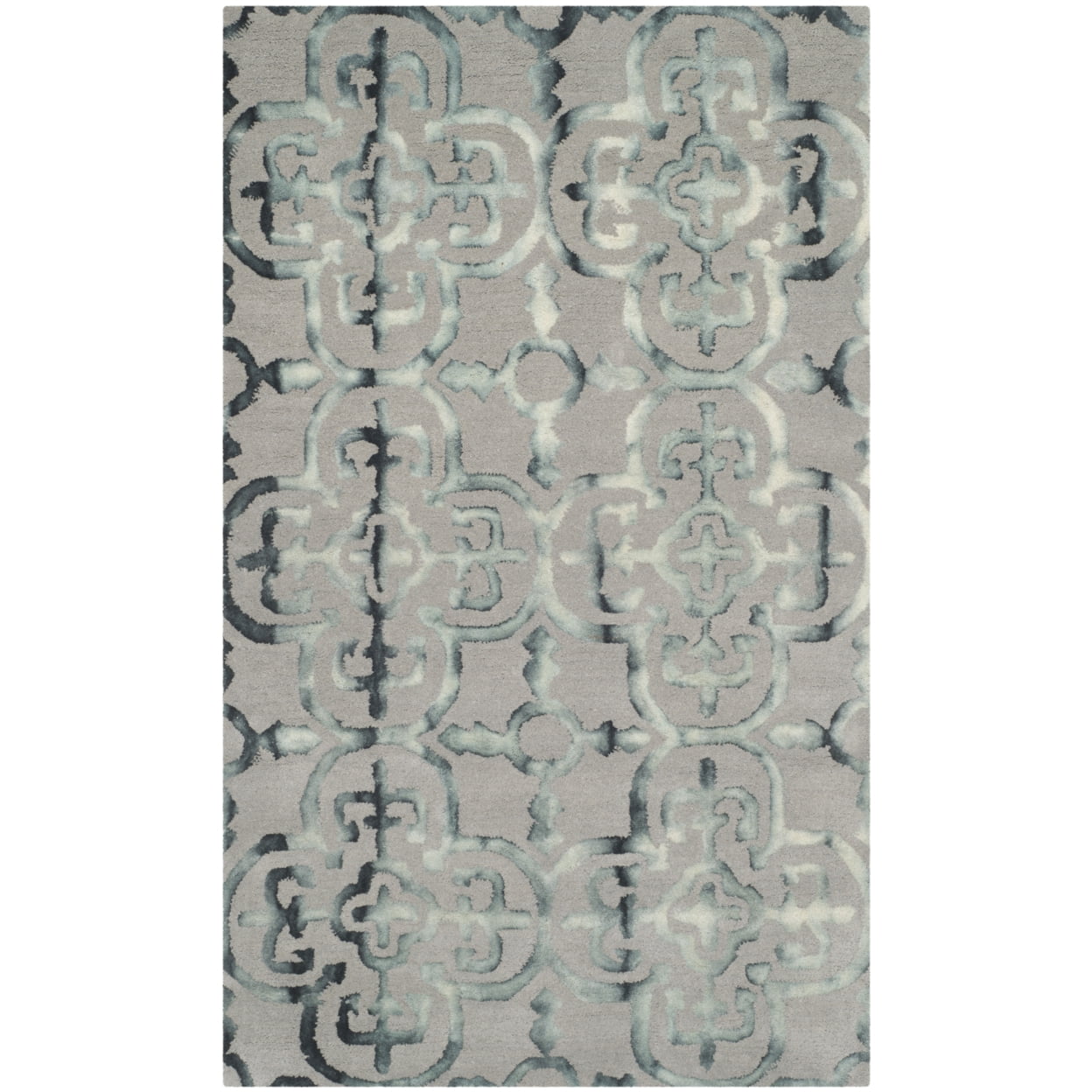 Charcoal Grey Hand-Tufted Wool Rectangular Area Rug, 3' x 5'