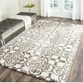 thumbnail image 1 of Safavieh Dip Dye Flower Distressed Wool Area Rug, Ivory/Brown, 2' x 3', 1 of 7