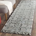 thumbnail image 1 of Safavieh Dip Dye Flower Distressed Wool Runner Rug, Gray/Charcoal, 2'3" x 12', 1 of 7