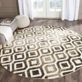 thumbnail image 1 of Safavieh Dip Dye Frigg Distressed Area Rug, Ivory/Chocolate, 7' x 7' Round, 1 of 7