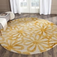 thumbnail image 1 of Safavieh Dip Dye Jessamine Floral Wool Area Rug, Beige/Gold, 5' x 5' Round, 1 of 11
