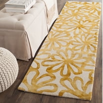 Safavieh Dip Dye Jessamine Floral Wool Runner Rug, Beige/Gold, 2'3" x 12'