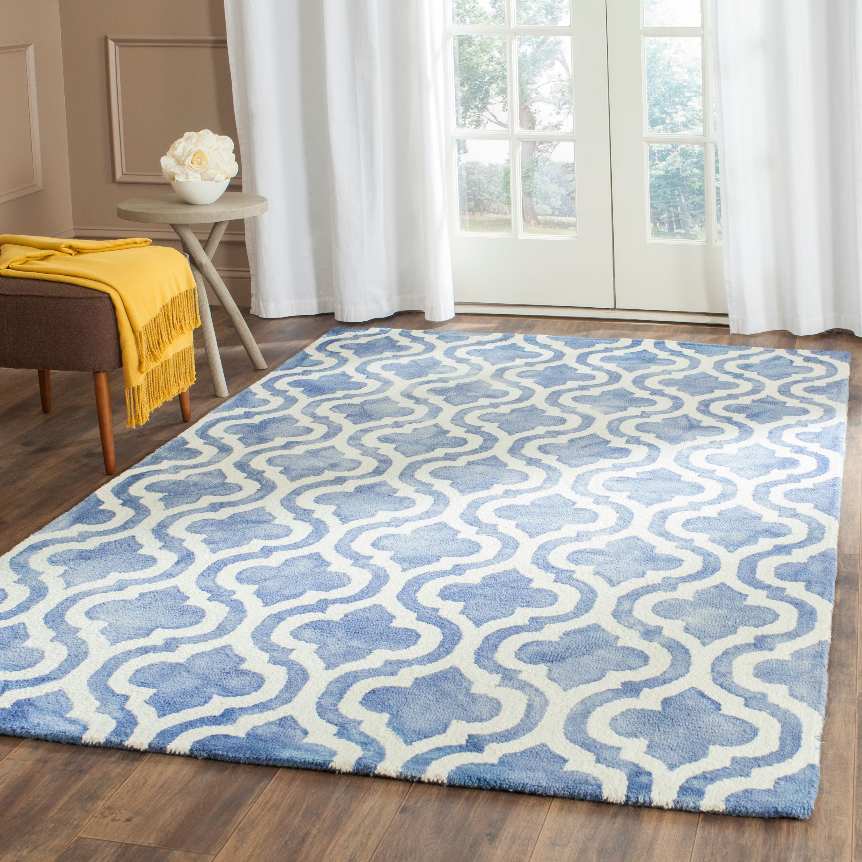 Handmade Ivory Wool Tufted Reversible Area Rug 3' x 5'