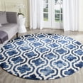 thumbnail image 1 of Safavieh Dip Dye Jolyon Geometric Wool Area Rug, Navy/Ivory, 7' x 7' Round, 1 of 9