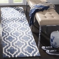 thumbnail image 1 of Safavieh Dip Dye Jolyon Geometric Wool Runner Rug, Blue/Ivory, 2'3" x 8', 1 of 9