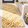 thumbnail image 1 of Safavieh Dip Dye Jolyon Geometric Wool Runner Rug, Gold/Ivory, 2'3" x 6', 1 of 12