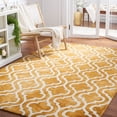 thumbnail image 1 of Safavieh Dip Dye Jolyon Geometric Wool Area Rug, Gold/Ivory, 4' x 6', 1 of 12