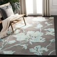 thumbnail image 1 of Safavieh Dip Dye Kayla Distressed Wool Area Rug, Gray/Turquoise, 6' x 9', 1 of 11