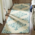 thumbnail image 1 of Safavieh Dip Dye Kiersten Floral Wool Runner Rug, Ivory/Light Blue, 2'3" x 6', 1 of 7