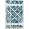 thumbnail image 1 of SAFAVIEH Dip Dye Kuzman Geometric Wool Area Rug, Ivory/Blue, 3' x 5', 1 of 3