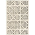 thumbnail image 1 of SAFAVIEH Dip Dye Kuzman Geometric Wool Area Rug, Ivory/Grey, 7' x 7' Round, 1 of 3