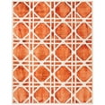 thumbnail image 1 of SAFAVIEH Dip Dye Kuzman Geometric Wool Area Rug, Ivory/Orange, 9' x 12', 1 of 3