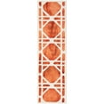 thumbnail image 1 of SAFAVIEH Dip Dye Kuzman Geometric Wool Runner Rug, Ivory/Orange, 2'3" x 12', 1 of 3