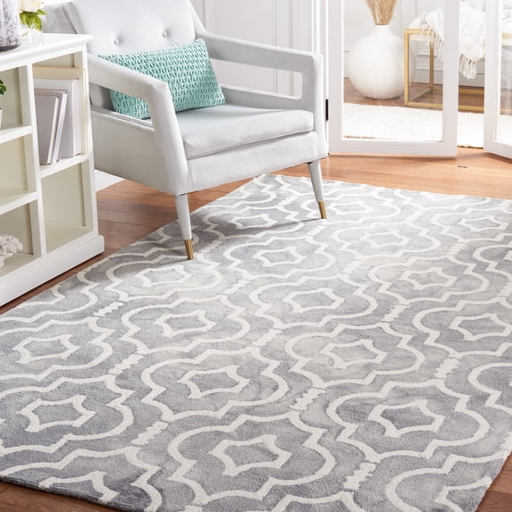 Safavieh Dip Dye Lairos Distressed Wool Area Rug, Gray/Ivory, 3' x 5'