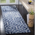 thumbnail image 1 of Safavieh Dip Dye Lairos Distressed Wool Runner Rug, Navy/Ivory, 2'3" x 6', 1 of 11
