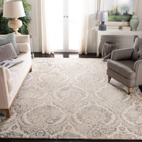 Safavieh Dip Dye Langdon Distressed Area Rug, Silver/Ivory, 3' x 5'