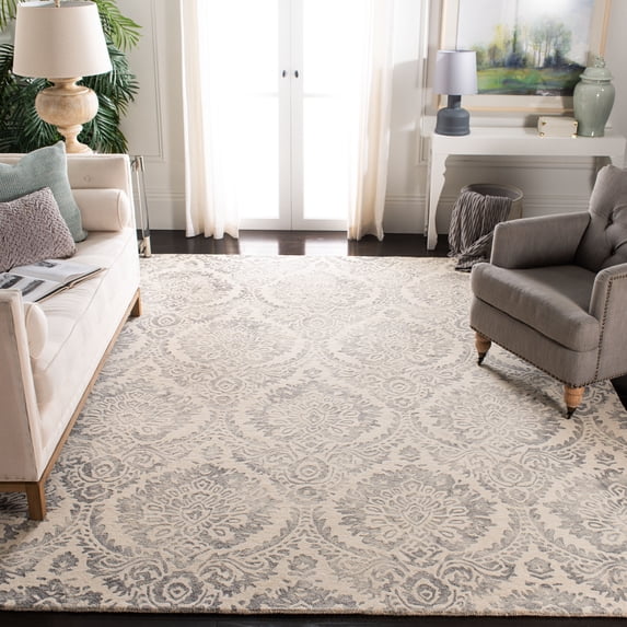 Safavieh Dip Dye Langdon Distressed Area Rug, Silver/Ivory, 8' x 10'