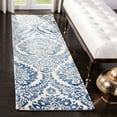 thumbnail image 1 of Safavieh Dip Dye Langdon Distressed Runner Rug, Blue/Ivory, 2'3" x 8', 1 of 6