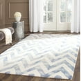 thumbnail image 1 of Safavieh Dip Dye Lara Distressed Wool Area Rug, Ivory/Blue, 8' x 10', 1 of 7
