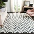 thumbnail image 1 of Safavieh Dip Dye Lara Distressed Wool Area Rug, Ivory/Gray, 8' x 10', 1 of 7