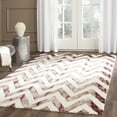 thumbnail image 1 of Safavieh Dip Dye Lara Distressed Wool Area Rug, Ivory/Maroon, 3' x 5', 1 of 7