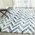 thumbnail image 1 of Safavieh Dip Dye Lara Distressed Wool Area Rug, Ivory/Navy, 3' x 5', 1 of 7