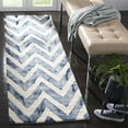 thumbnail image 1 of Safavieh Dip Dye Lara Distressed Wool Runner Rug, Ivory/Navy, 2'3" x 6', 1 of 7