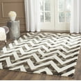 thumbnail image 1 of Safavieh Dip Dye Lara Distressed Wool Area Rug, Ivory/Charcoal, 7' x 7' Square, 1 of 7