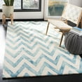 thumbnail image 1 of Safavieh Dip Dye Lara Distressed Wool Area Rug, Ivory/Turquoise, 6' x 9', 1 of 11