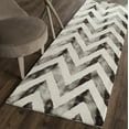 thumbnail image 1 of Safavieh Dip Dye Lara Distressed Wool Runner Rug, Ivory/Charcoal, 2'3" x 8', 1 of 7