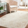 thumbnail image 1 of Safavieh Dip Dye Leighton Geometric Wool Area Rug, Beige/Ivory, 5' x 5' Square, 1 of 12