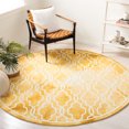thumbnail image 1 of Safavieh Dip Dye Leighton Geometric Wool Area Rug, Gold/Ivory, 7' x 7' Round, 1 of 11