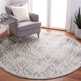 thumbnail image 1 of Safavieh Dip Dye Leighton Geometric Wool Area Rug, Gray/Ivory, 7' x 7' Round, 1 of 8
