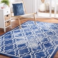 thumbnail image 1 of Safavieh Dip Dye Leighton Geometric Wool Area Rug, Navy/Ivory, 3' x 5', 1 of 11