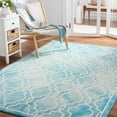 thumbnail image 1 of Safavieh Dip Dye Leighton Geometric Wool Area Rug, Turquoise/Ivory, 2'6" x 4', 1 of 12