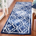 thumbnail image 1 of Safavieh Dip Dye Leighton Geometric Wool Runner Rug, Navy/Ivory, 2'3" x 8', 1 of 11