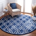 thumbnail image 1 of Safavieh Dip Dye Leighton Geometric Wool Area Rug, Navy/Ivory, 7' x 7' Round, 1 of 11