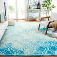 thumbnail image 1 of Safavieh Dip Dye Leighton Geometric Wool Area Rug, Turquoise/Ivory, 8' x 10', 1 of 12