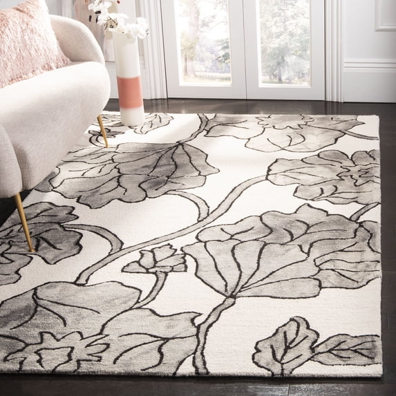 Safavieh Dip Dye Lilibeth Distressed Area Rug, Ivory/Light Gray, 3' x 5'
