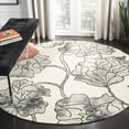 thumbnail image 1 of Safavieh Dip Dye Lilibeth Distressed Area Rug, Ivory/Light Gray, 7' x 7' Round, 1 of 8