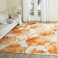 thumbnail image 1 of Safavieh Dip Dye Lilibeth Distressed Area Rug, Ivory/Orange, 7' x 7' Square, 1 of 8